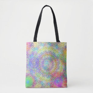 Sonnenbrand! Grafikdesign in Regenbogenfarben auf  Tasche
