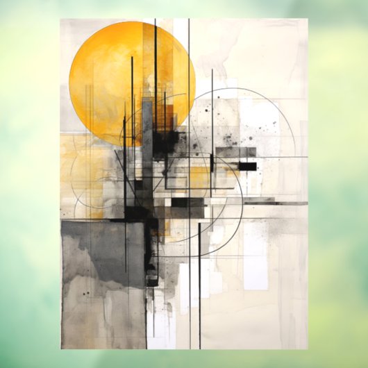 Sonnenbrand in Schwarz und Gold Fensteraufkleber (Blatt 3)