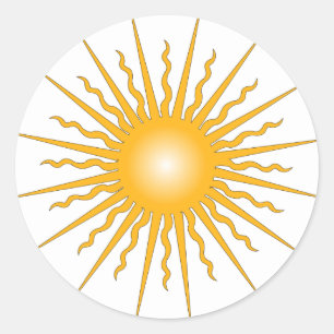 Sonnenbrand Runder Aufkleber