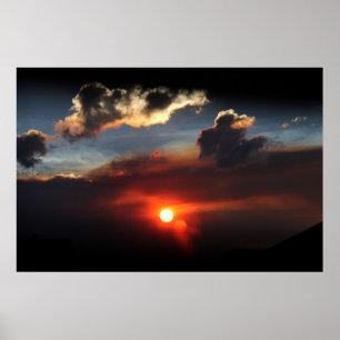 Sonnenbrand-Sonnenuntergang Poster