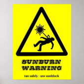 Sonnenbrand-Warnposter Poster (Vorne)