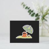 Sonnenbräunungs-Strandtopf Postkarte (Stehend Vorderseite)