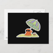 Sonnenbräunungs-Strandtopf Postkarte (Vorne/Hinten)