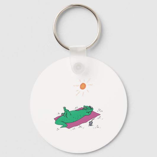 Sonnenbräunungskrokodil Schlüsselanhänger (Vorderseite)