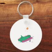 Sonnenbräunungskrokodil Schlüsselanhänger (Vorderseite)