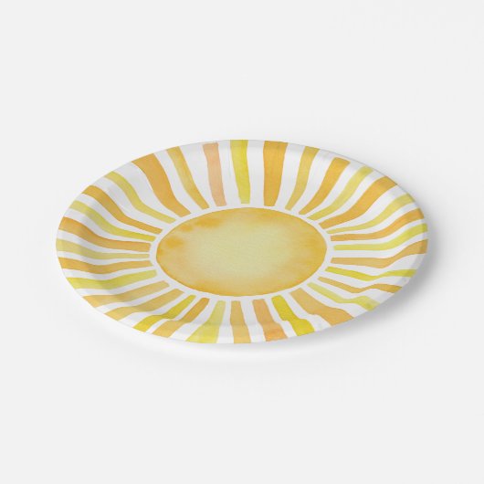 Sonnenbrause Pappteller (Schrägansicht)