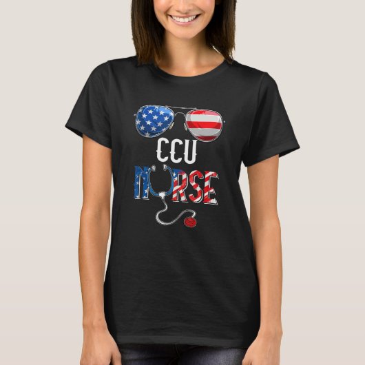Sonnenbrille All American Ccu Nurse Life Nursing 4 T-Shirt (Vorderseite)