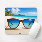 Sonnenbrille am Strand Mousepad (Mit Mouse)