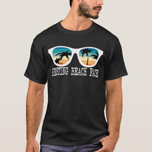 Sonnenbrille am Strand T-Shirt (Vorderseite)