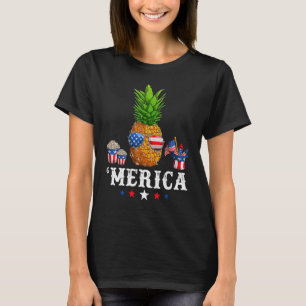 Sonnenbrille Ananas American Flag 4. Juli Mer T-Shirt