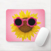 Sonnenbrille auf der Sonnenblumenmousepad Mousepad (Mit Mouse)