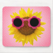Sonnenbrille auf der Sonnenblumenmousepad Mousepad (Vorne)