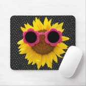 Sonnenbrille auf der Sonnenblumenmousepad Mousepad (Mit Mouse)