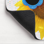 Sonnenbrille auf der Sonnenblumenmousepad Mousepad (Ecke)