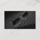 Sonnenbrille auf Gitterhintergrund Visitenkarte (Rückseite)