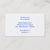 Sonnenbrille auf Jugendlichen Visitenkarte (Rückseite)