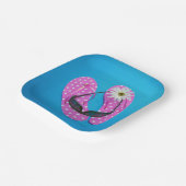 Sonnenbrille auf Polka-Dot-Flip-Flops Pappteller (Gewinkelt)