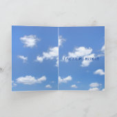 Sonnenbrille auf Sonne mit Himmel Karte (Innenseite)