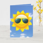 Sonnenbrille auf Sonne mit Himmel Karte (Gelbe Blume)
