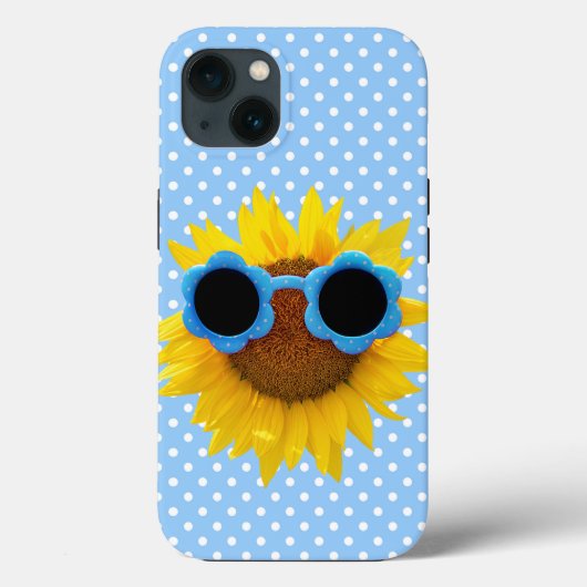 Sonnenbrille auf Sonnenblumen Case-Mate iPhone Hülle (Rückseite)
