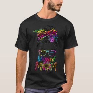 Sonnenbrille aus Mama mit Sonnenblumenmotte T-Shirt