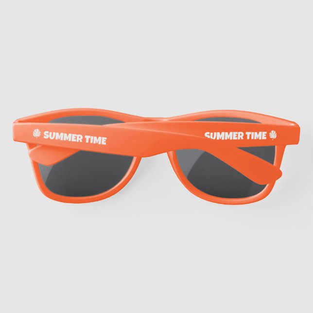 Sonnenbrille aus orangefarbenem Party mit individu (Rückseite)