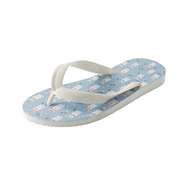 Sonnenbrille aus Regenbogen Llama Pattern Kinderbadesandalen (Schrägansicht)