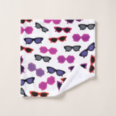 Sonnenbrille Badhandtuch Set (Waschlappen)
