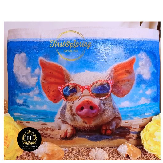 Sonnenbrille Beach Pig Schwimmen Decoupage Seidenpapier