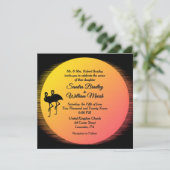 Sonnenbrille beim Hochfahren von Abenden Einladung (Stehend Vorderseite)