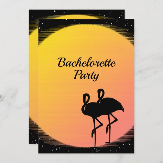 Sonnenbrille beim Hochfahren von Abenden Einladung (Vorne/Hinten)