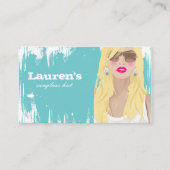 Sonnenbrille Business Card Mode Blonde Blue Visitenkarte (Vorderseite)