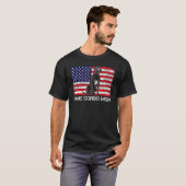 Sonnenbrille Cane Corso Mama Flag American Usa Dog T-Shirt (Vorne ganz)