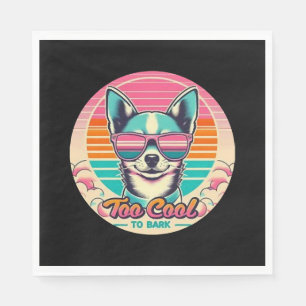 Sonnenbrille Chihuahua Vintag Sunset Serviette