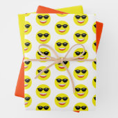 Sonnenbrille Chill Cool Emoji Pattern Geschenkpapier Set (Beispiel)