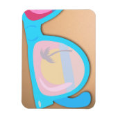 Sonnenbrille Cool Spaß Retro Illustration Magnet (Vertikal)