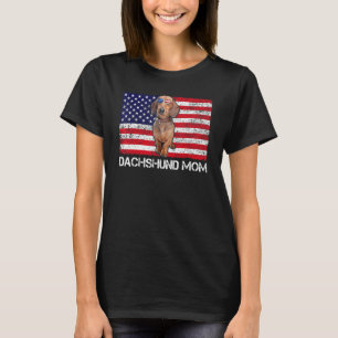 Sonnenbrille Dackel Mama Flag American Usa Hund T-Shirt
