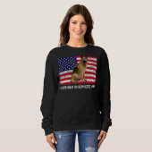 Sonnenbrille Deutsche Schäferfahne Mama Flag Ameri Sweatshirt (Vorne ganz)