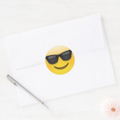 Sonnenbrille Emoji-Aufkleber Runder Aufkleber (Umschlag)