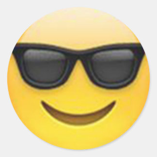 Sonnenbrille Emoji-Aufkleber Runder Aufkleber