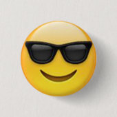 Sonnenbrille Emoji Button (Vorderseite)