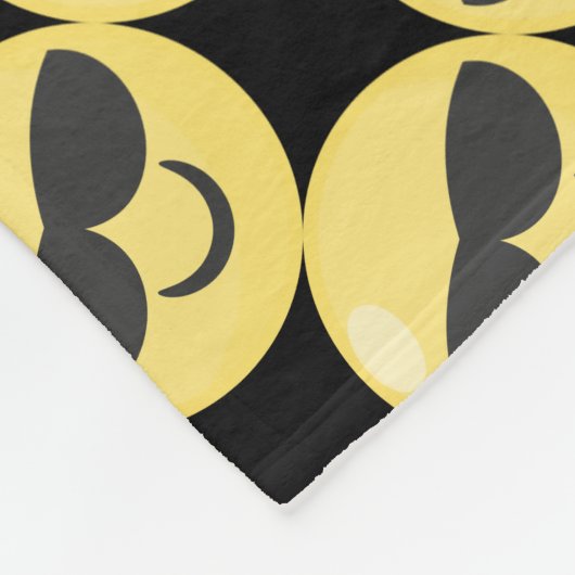 Sonnenbrille Emoji Fleecedecke (Ecke)
