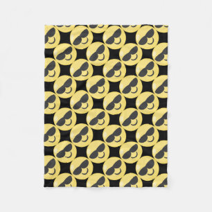 Sonnenbrille Emoji Fleecedecke