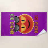Sonnenbrille Emoji Mishap Strandtuch (Vorderseite)