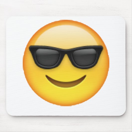 Sonnenbrille - Emoji Mousepad (Vorne)