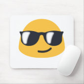 Sonnenbrille Emoji Mousepad (Mit Mouse)