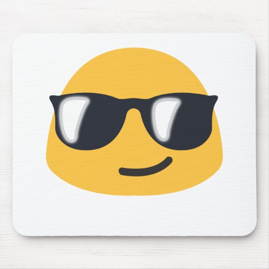 Sonnenbrille Emoji Mousepad (Vorne)