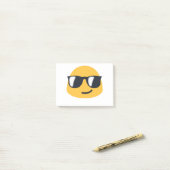 Sonnenbrille Emoji Post-it Klebezettel (Auf Schreibtisch)