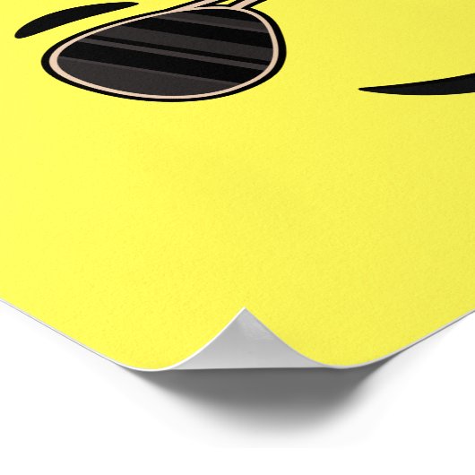 Sonnenbrille Emoji Poster (Ecke)