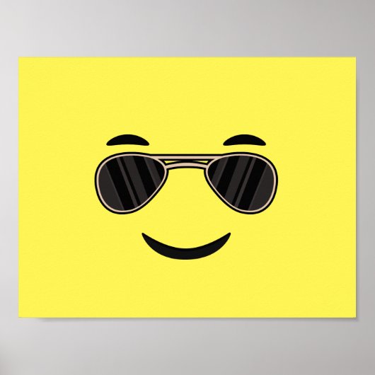 Sonnenbrille Emoji Poster (Vorne)